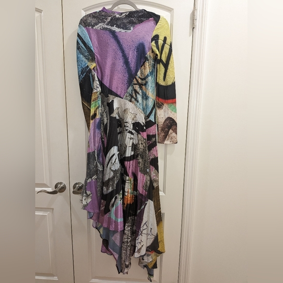 D3. MARQUES ALMEIDA GRAFFITI PRINT PLEATED DRESS - Picture 5 of 11